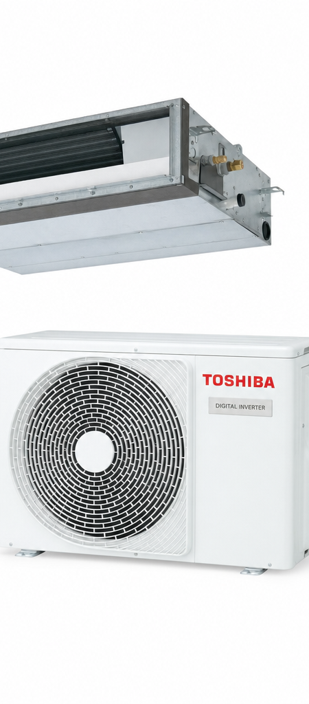 Toshiba 12.5 kW ducted air conditioner indoor and outdoor units