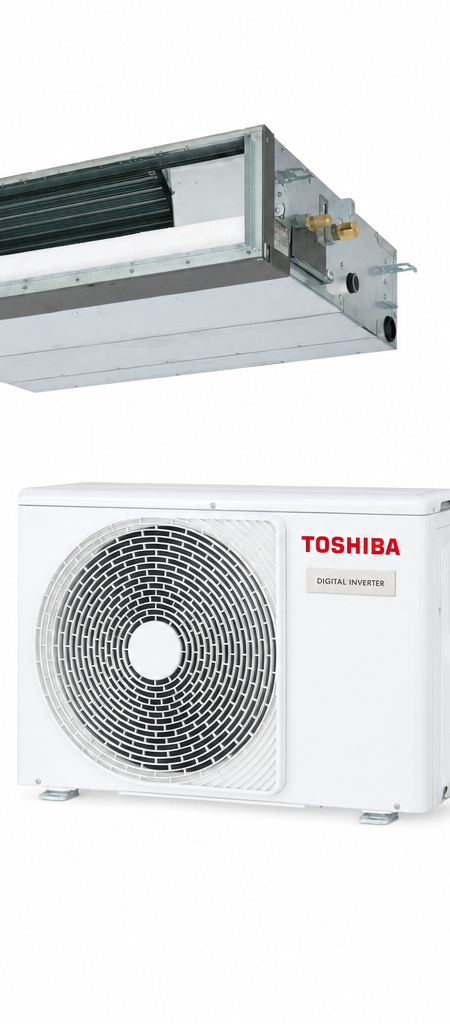 Toshiba 12.5 kW ducted air conditioner indoor and outdoor units