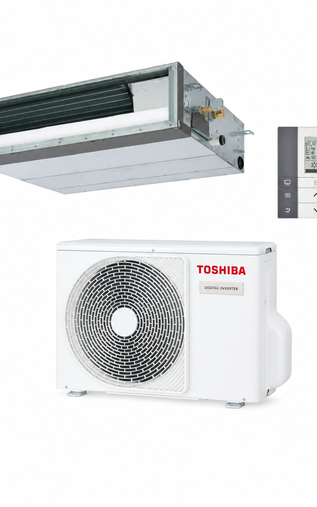 Toshiba 12.5 kW ducted air conditioner indoor and outdoor units