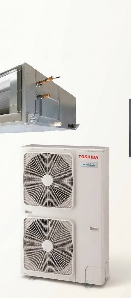 Toshiba 14 kW three-phase ducted air conditioner indoor and outdoor units
