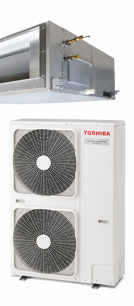 Toshiba 14 kW ducted air conditioner indoor and outdoor units