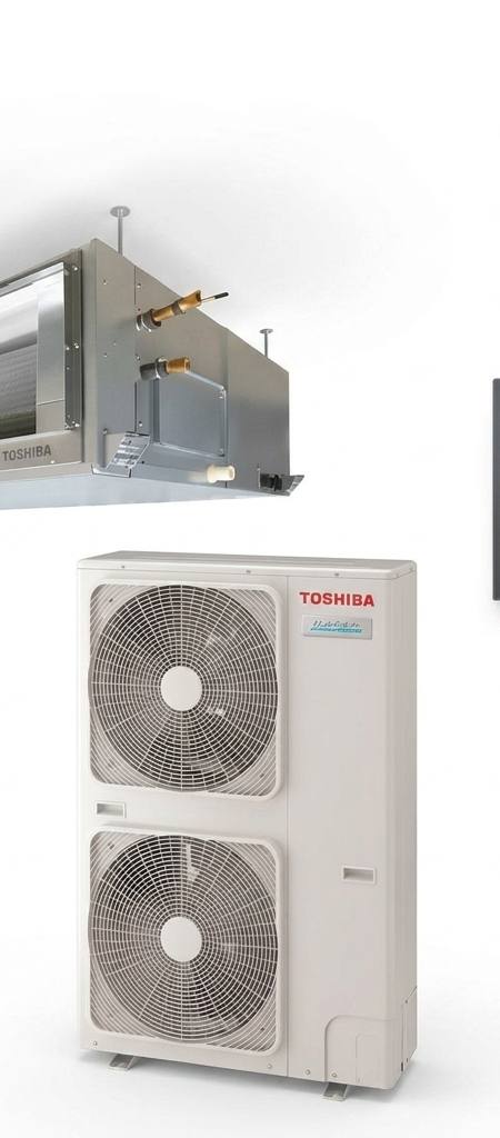 Toshiba 20 kW three-phase ducted air conditioner indoor and outdoor units
