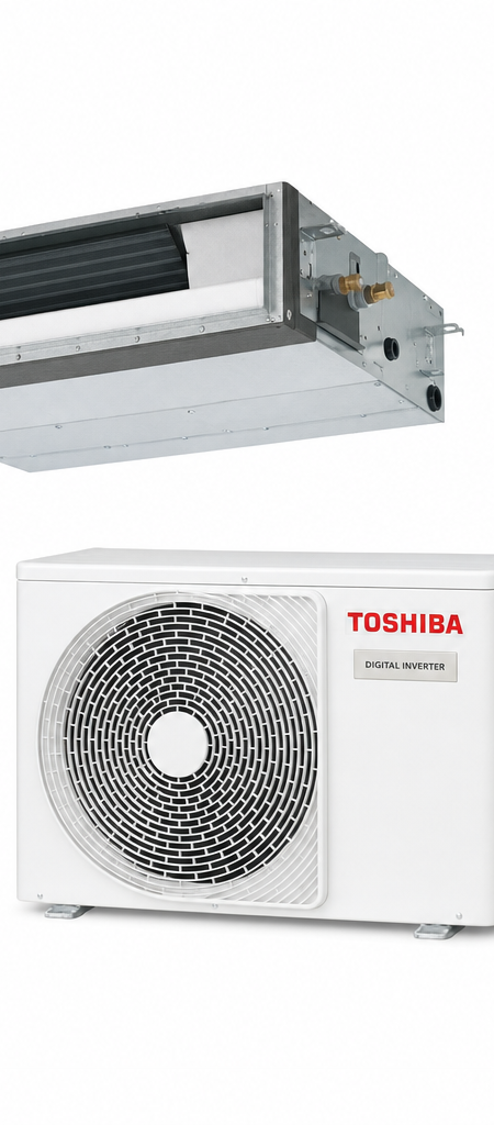 Toshiba 5 kW ducted air conditioner indoor and outdoor units