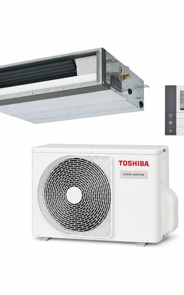 Toshiba 5 kW ducted air conditioner indoor and outdoor units
