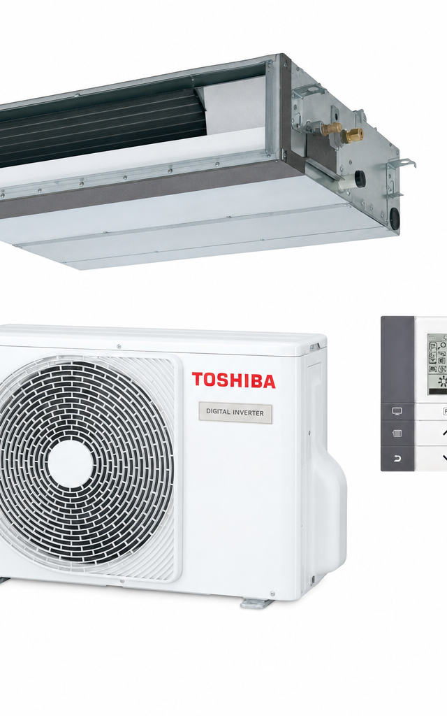Toshiba 7.1 kW ducted air conditioner indoor and outdoor units