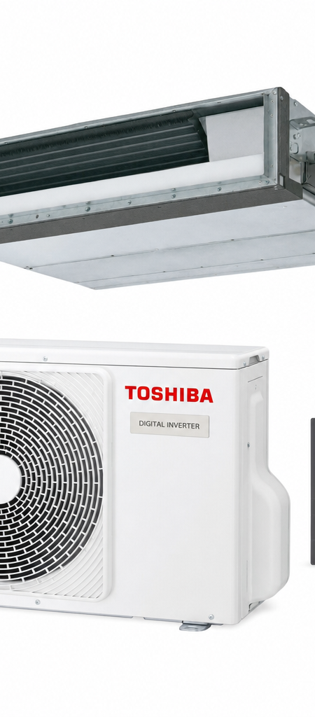 Toshiba 7.1 kW ducted air conditioner indoor and outdoor units
