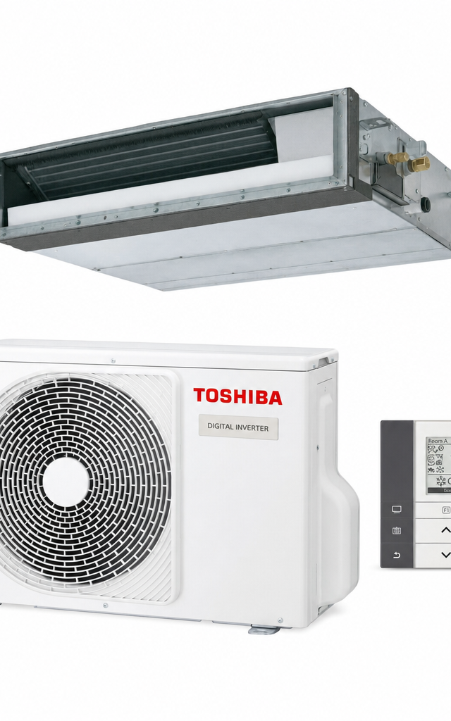 Toshiba 7.1 kW ducted air conditioner indoor and outdoor units